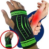Sporcu Bilekliği Tendon Koruyucu Bandaj Sporcu Avuç Içi Bilek Koruyucu Termal Medikal bileklik N802 - Standart - Yeşil - Siyah