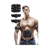 Sporcu Karın Kası Çalıştırıcı Masaj Aleti 6'lı Set - 001-Siyah