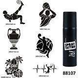 Sporcu Modelleri Spray Tattoo Geçici Dövme Yapma Seti Sprey Dövme Kiti