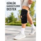 Sporcu Patella Dizliği Esnek Ligamentli Silikon Pedli Menisküs Diz Destek Bandajı - Çok Renkli - 1