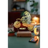Sporculara Hediye 3D Motocross 16 Renk Dekoratif Led Lamba