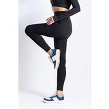 Sporcum Dikişsiz Kadın Siyah Seamless Spor Tayt – Sirius Serisi (SİYAH, XS-S)