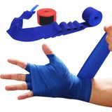 SPORIO Boks Bandajı 3,5 Metre 180 Inch Boks, Kick-Box ve Muay Thai Bandajı Beyaz - Mavi