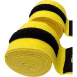 SPORIO Boks Bandajı 3,5 Metre 180 Inch Boks, Kick-Box ve Muay Thai Bandajı Beyaz - Sarı