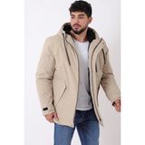 Sporlikra Kumaş Tasarım Cep Kışlık Mont Pldp 3013_50458 - Krem