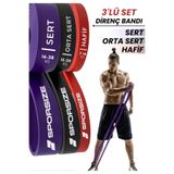 Sporsize 16 + 30 + 38 KG Power Loop Direnç Bandı Kas Geliştirme Fitness Crossfit Barfiks Lastiği