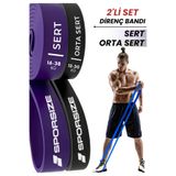 Sporsize 30 + 38 KG Power Loop Direnç Bandı Kas Geliştirme Fitness Crossfit Barfiks Lastiği