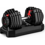 Sporsize Ayarlanabilir Tekli Mekanizmalı Dambıl, Standlı Hızlı Ağırlık Ayarlı Ev Tipi Fitness Dambılı, 40 KG