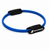 Sporsize Pilates Çemberi 35 cm, Konforlu Pedli Direnç Halkası, İç Bacak Kalça Karın Kol ve Göğüs Egzersiz Aleti, Evde Pilates ve Tüm Vücut Antrenmanı (Mavi, 35 Cm)