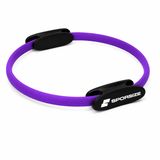 Sporsize Pilates Çemberi 35 cm, Konforlu Pedli Direnç Halkası, İç Bacak Kalça Karın Kol ve Göğüs Egzersiz Aleti, Evde Pilates ve Tüm Vücut Antrenmanı (Mor, 35 Cm)