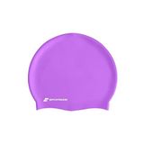 Sporsize Silicone Swimming Cap - Deniz Ve Havuz Silikon Yüzücü Bonesi (Mor)