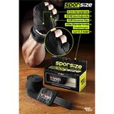 Sporsize Voven Boxing Muay Thai Bandage Black Boks Bandajı Muay Thai Bandajı El Sargısı Tüm Ebatlar, Renkler (Siyah, 3,5 METRE)