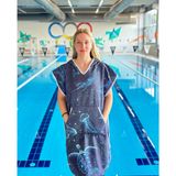 Sporsuit Levra Unisex Yüzücü Antrenman Havuz Kapüşonlu Arena Yaz Ve Kış Şampiyonaları Için Panço Havlu (XS)