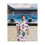 sporsuit Mang White Unisex Havlu Panço Yüzücü Yarış Antrenman Havuz ve Deniz İçin Kapüşonlu Bornoz, XS, MANGWHITE, Çok Renkli, Unisex Yetişkin