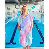 Sporsuit Ravon Unisex Yüzücü Antrenman Havuz Kapüşonlu Arena Yaz Ve Kış Şampiyonaları Için Panço Havlu (L)