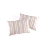 Sport Çizgili 2li Yastık Kılıfı Soft Line Bej - 50 x 70 cm