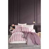 Sport Çizgili Nevresim Takımı Çift Kişilik Soft Line Bordo - 200 x 220 cm