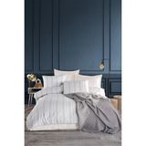 Sport Çizgili Nevresim Takımı Çift Kişilik Soft Line Gri - 200 x 220 cm