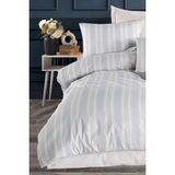 Sport Çizgili Nevresim Takımı Tek Kişilik Soft Line Gri - 200 x 220 cm