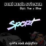Sport Modifiye Tuning Yazı Oto Sticker 2 Adet Hologram Model Motosiklet Kask Atv Laptop Cam Uyumlu