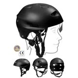 Sportaj Siyah Çocuk Kaskı Spor Koruyucu Başlık Kaskı Kaykay Bisiklet Scooter Paten için Kask Ayarlanabilir B