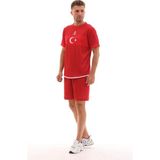 Sportech Forma Şort Takım Türkiye Milli Takım K0141 (Tek Kelime Isim ve Numara Yazılır) - 2XL - Kırmızı