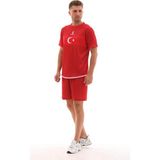 Sportech Forma Şort Takım Türkiye Milli Takım K0141 (Tek Kelime Isim ve Numara Yazılır) - XL - Kırmızı