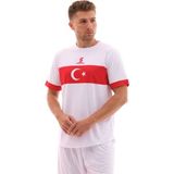Sportech K0140 Türkiye Milli Takım Forması Tek Üst (Tek Kelime Isim Yazılır) (Tek Kelime Isim ve Numara Yazılır) - 4XL - Beyaz