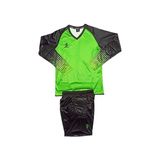 Sportech Kaleci Forma Takımı, Şortu Sünger Destekli - Yeşil - Siyah