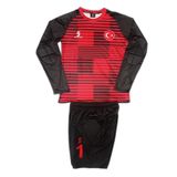 SPORTECH Kaleci Forma Takımı, Sünger Destekli, Kırmızı-siyah K0142