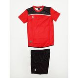 Sportech Kırmızı-Siyah Forma Takımı K0136 (TEK KELİME ISİM VE NUMARA YAZILIR) - Kırmızı - Siyah