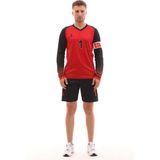 Sportech Kırmızı Sünger Destekli Kaleci Forma Takımı R0124 - 164 cm - Kırmızı - Siyah