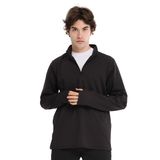 Sportive 25KE1015-SYH Siyah Boone Half-Zip Erkek Koşu T-Shirt