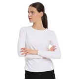 Sportive 25KK1030-KBYZ Beyaz Ruffle Kadın Günlük Stil T-Shirt