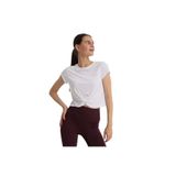 Sportive 25KK1032-KBYZ Beyaz Marana Cropped Top Kadın Günlük Stil T-Shirt