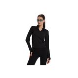 Sportive 25KK1033-SYH Siyah Dewey Half-Zip Kadın Koşu T-Shirt
