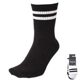 Sportive 25YUC001-SHBYZ 2'li Çizgili Siyah Günlük Stil Unisex Çorap