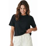 Sportive Lysa Kadın Siyah Günlük Stil T-Shirt 26YK0027-SYH - M
