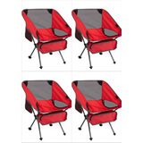 Sportlife Mini Kamp Sandalyesi 4 Lü Set - Kırmızı