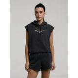 Sportoonline Ever Classics Wmn Füme Kadın Crop Kapüşonlu Kolsuz Sweatshirt Füme XXL
