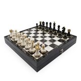 Sportoonline Metal & Polyester Ahşap Satranç Takımı – Siyah Beyaz MK36P