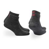 Sportoonline SHELDON QTR Çeyrek Kesim Merino Yünü Outdoor Yürüyüş Çorapları 2'li Paket Gri 35/38