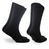 Sportoonline WICKLOW Resistex Bakır İnfüzyonlu Comfort Fit Pamuklu Diyabetik Çorap 2'li Paket Siyah 39/42