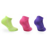 Sportoonline Yogi Pamuklu Günlük Konforlu Çocuk Çorabı 3'lü Paket Yeşil/Pembe/Mor 31/34