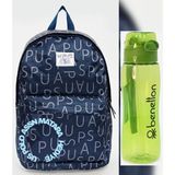 Sports U.s. Polo Assn. U.s Polo Assn. Unisex Okul Sırt Çantası - Lisanslı Suluk&Matara ve Çift Gözlü Kalemlik Hediye - Mavi