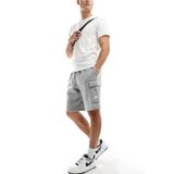 Sportswear Clup Cargo Short Erkek Gri Şardonlu Bol Kesim Spor Şort