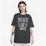 Sportswear Fleece Boyfriend Short-Sleeve Kadın Tişört - Gri