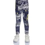 Sporty Glam Kız Çocuk Desenli Yazlık Tayt - 10 Yaş