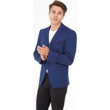 Sposo 5104 Dar Kalıp Örme Kumaş Açık Lacivert Erkek Blazer Ceket - 56