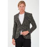 Sposo 5118 Dar Kalıp Kışlık Erkek Blazer Ceket - 46 - 01L-Lacivert